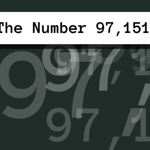 About The Number 97,151