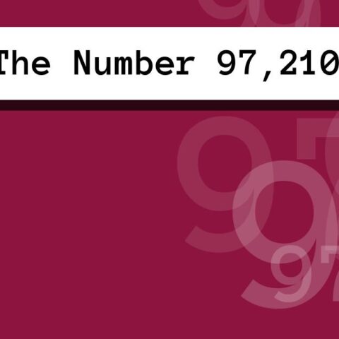 About The Number 97,210