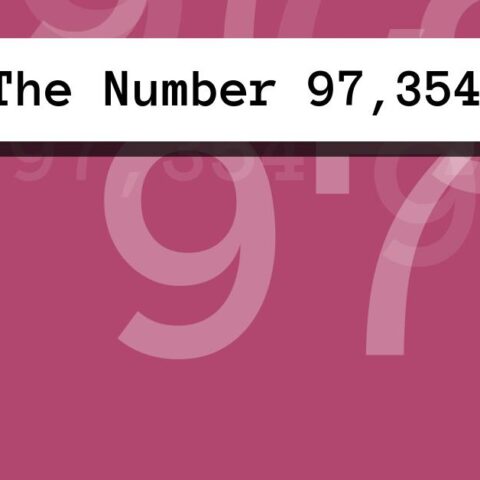 About The Number 97,354