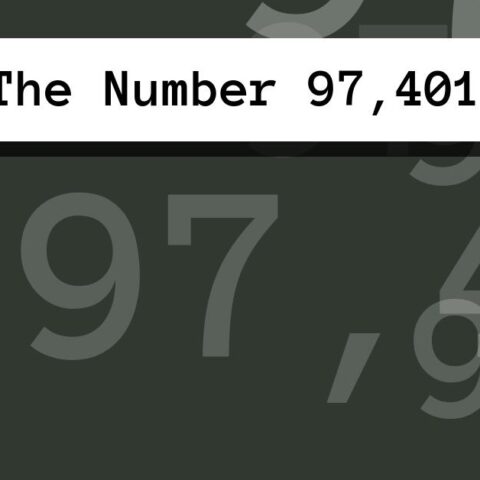About The Number 97,401