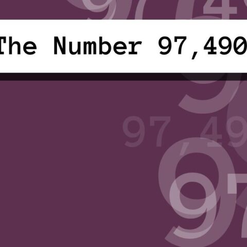 About The Number 97,490