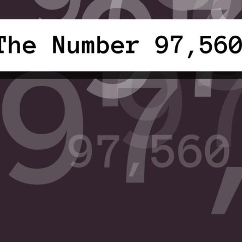 About The Number 97,560