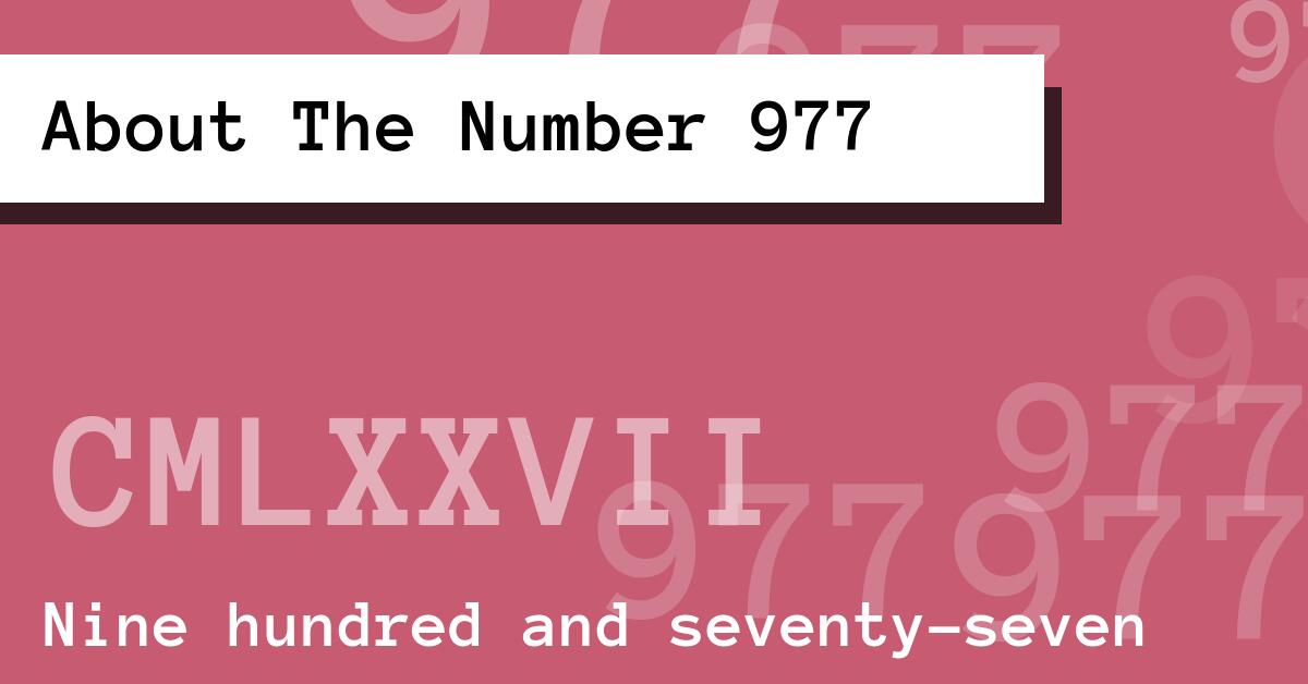 About The Number 977