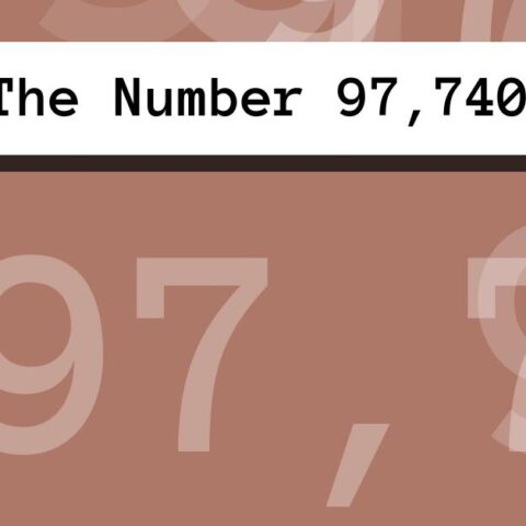 About The Number 97,740