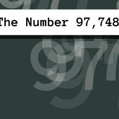 About The Number 97,748