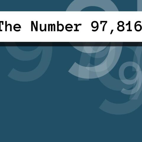 About The Number 97,816