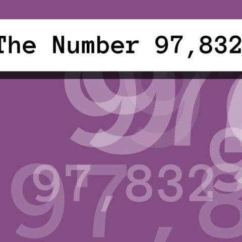 About The Number 97,832