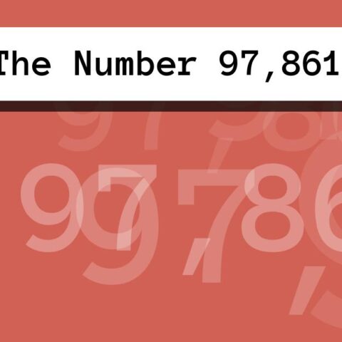 About The Number 97,861