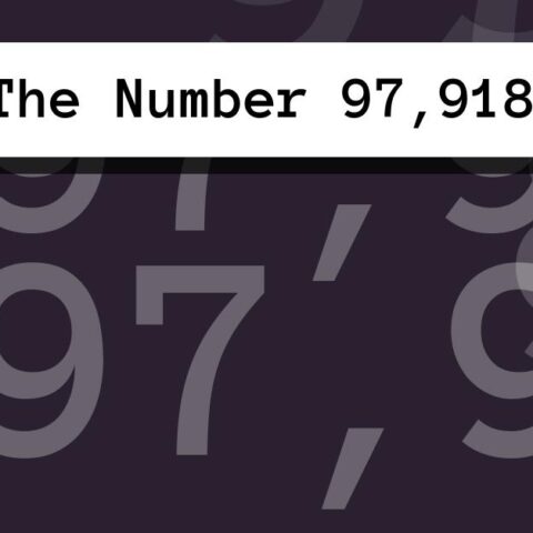 About The Number 97,918