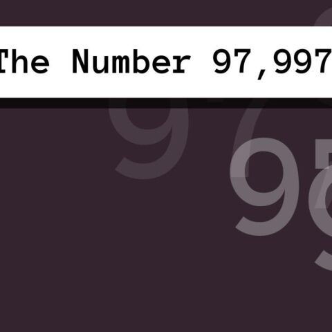 About The Number 97,997
