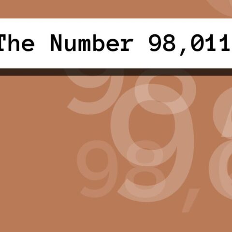 About The Number 98,011