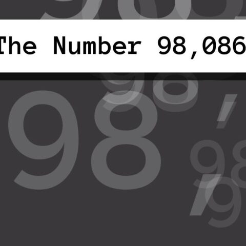 About The Number 98,086