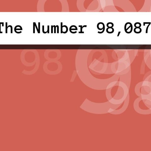 About The Number 98,087