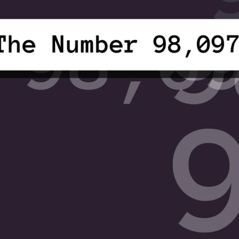 About The Number 98,097