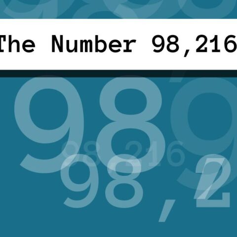 About The Number 98,216