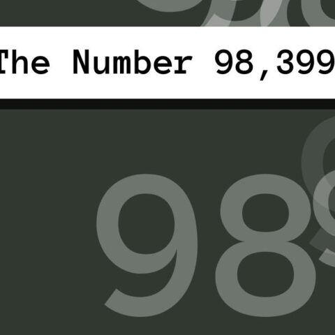About The Number 98,399
