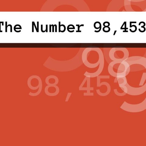 About The Number 98,453