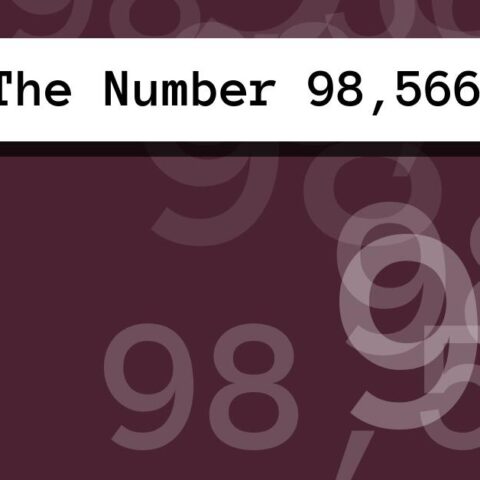 About The Number 98,566