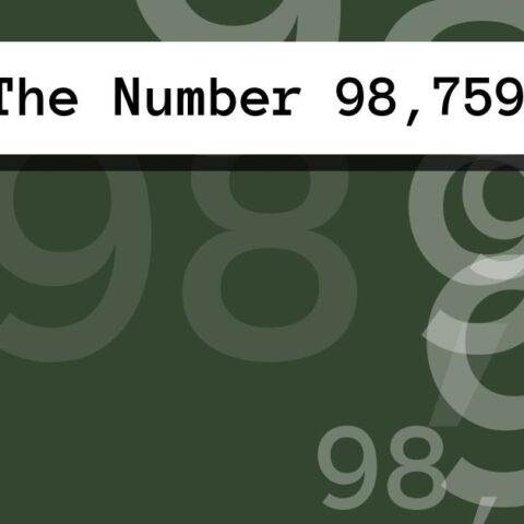 About The Number 98,759