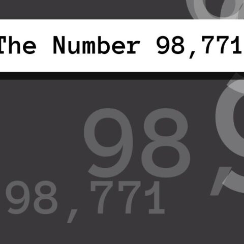 About The Number 98,771