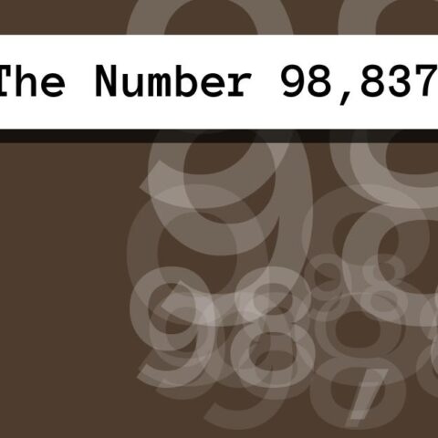 About The Number 98,837
