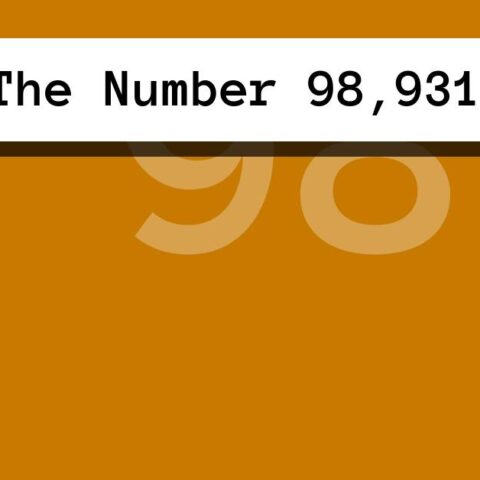 About The Number 98,931