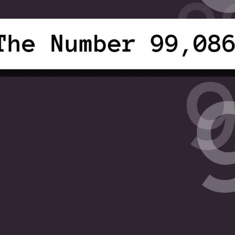 About The Number 99,086
