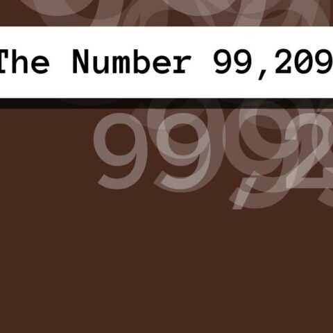 About The Number 99,209