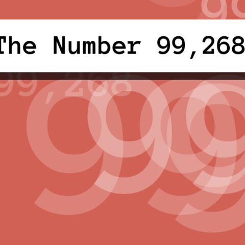 About The Number 99,268