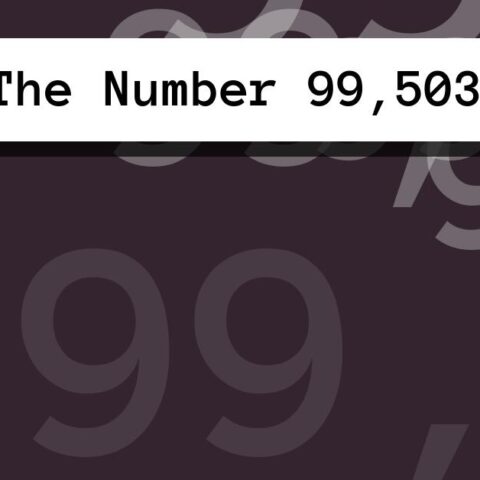 About The Number 99,503