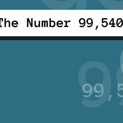 About The Number 99,540