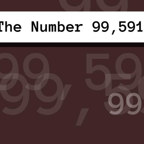 About The Number 99,591