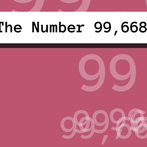 About The Number 99,668