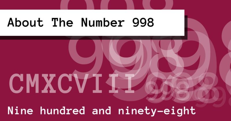About The Number 998