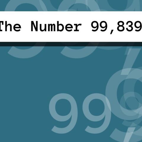 About The Number 99,839