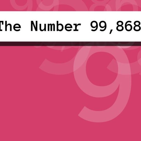 About The Number 99,868